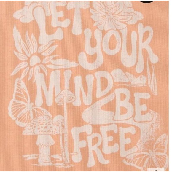 Torrid size 6 Peach Tank Top with White Graphic ribbed knit tank - Picture 2 of 5